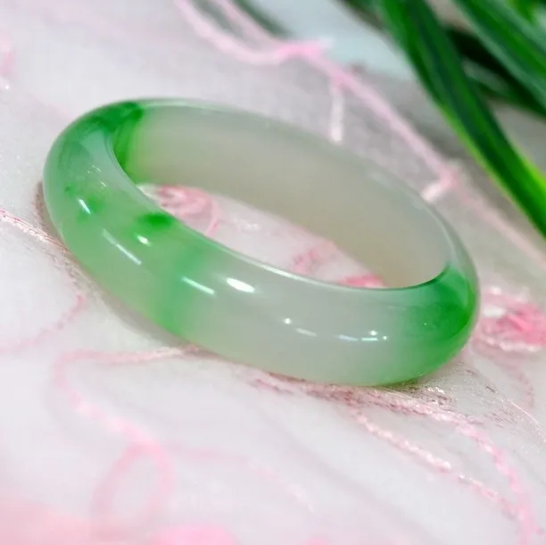 Fashion 100 Natural Gem Indian Bangles Mixed 3 Colors Green White Fashion 100 Natural Gem Indian Bangles Mixed 3 Colors Green White Burma Bangle Bracelets