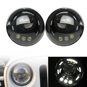 

90w Led Headlight 7inch with White Angel Eye For Jeep Wrangler