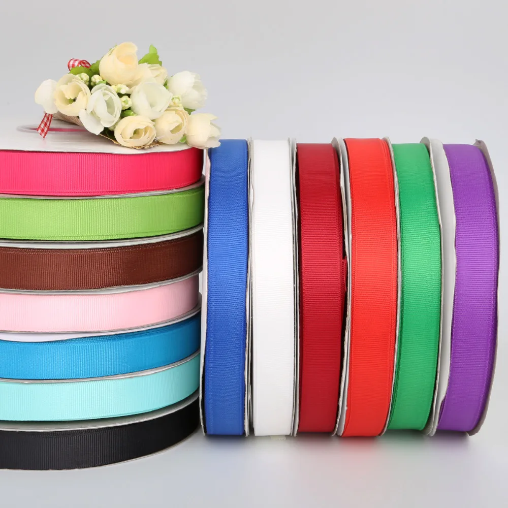 Grosgrain Ribbon 7 10 15 20 25 38mm pick size 5yards gift wrap Christmas decoration DIY DIY Hair Bow & Sewing Supplies ribbon decoration ribbon supplies grosgrain ribbon