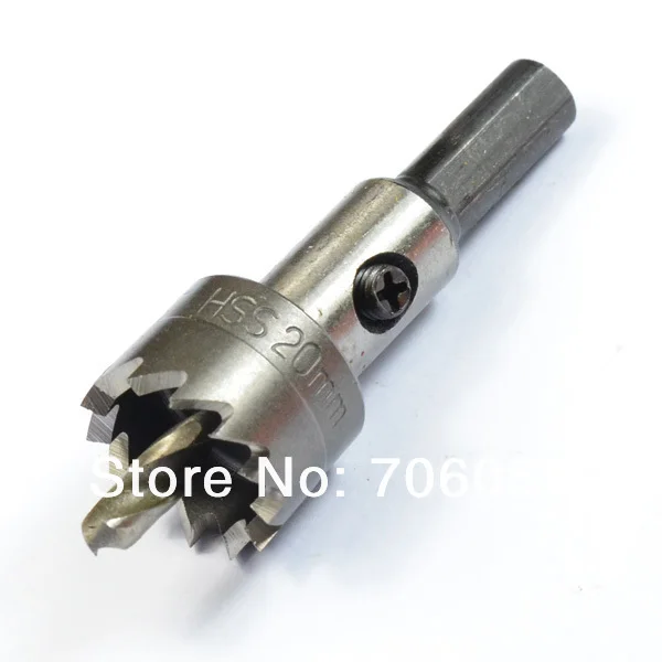 HSS Metal Drilling Hole Saw Cutter Tool 20mm Cut Dia Serrated Edge