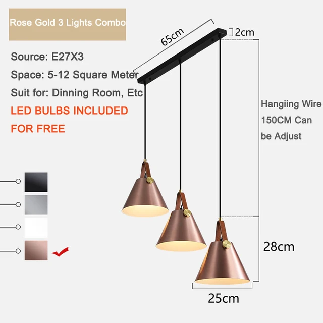 Kulit Modern Lampu Gantung Norlux Mewah 