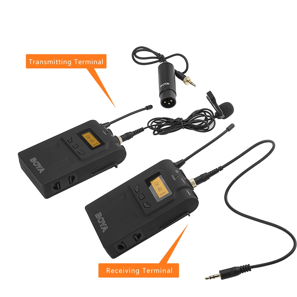 بويا BY-WM6 uhf نظام الميكروفون اللاسلكي الاتجاهات lavalier ميكروفون ل المهندس المتفجرات المخترقة للدروع dv dslr