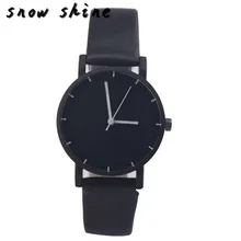snowshine #10 Fashion Date Stainless Steel Leather Analog Quartz Wrist Watch free shipping