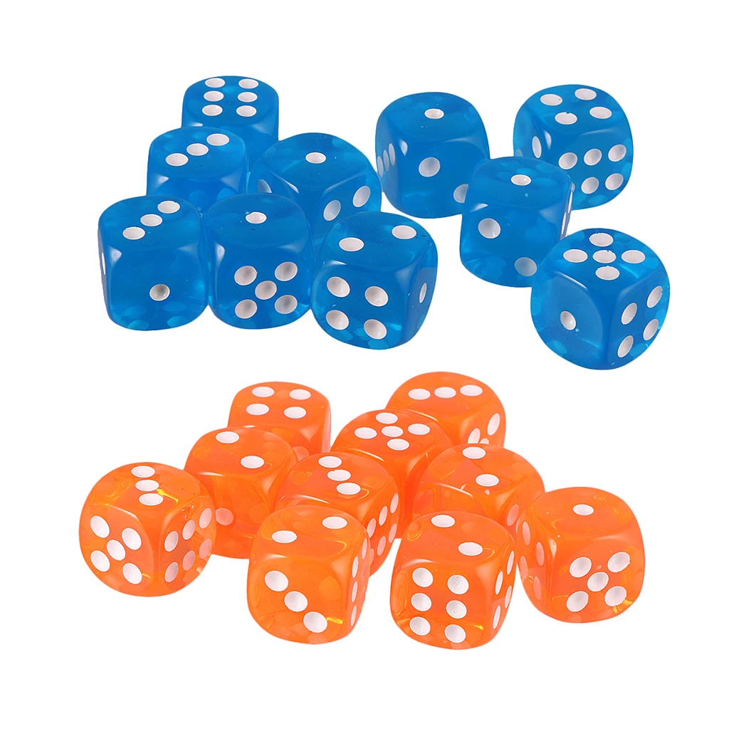 20PCS Polyhedral Dice Set for Dungeons & Dragons Dice Cup Game Board Game White Dot Dice Set