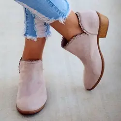 Puimentiua Fashion New Style Ankle Pumps Shoes Women Flock Antiskid Slip On Confort Female Soft Med Heel Casual Shoes Puimentiua Fashion New Style Ankle Pumps Shoes Women Flock Antiskid Slip On Confort Female Soft Med Heel Casual Shoes
