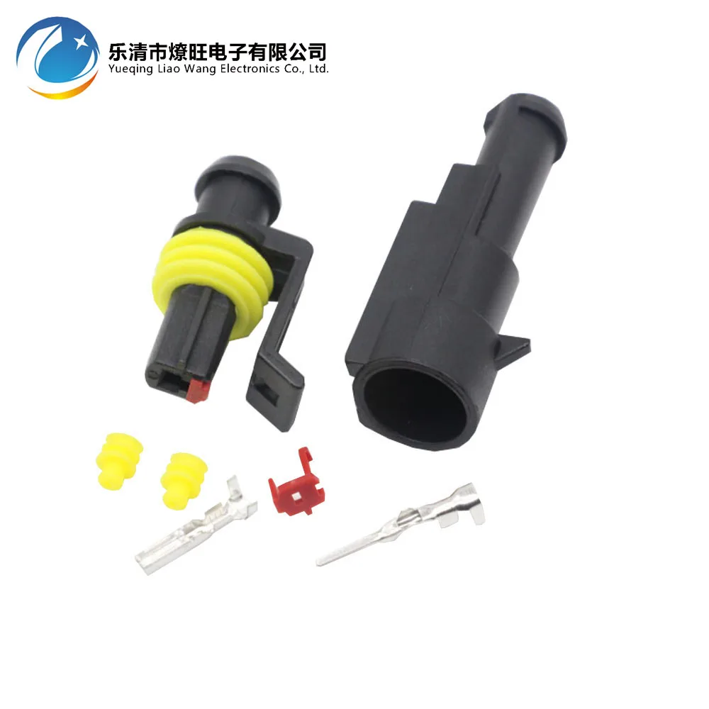 

5 sets 1 Pin AMP 1.5 Connectors DJ7011-1.5-11/21 Waterproof Electrical Wire Connector,Xenon lamp connector Automobile Connectors