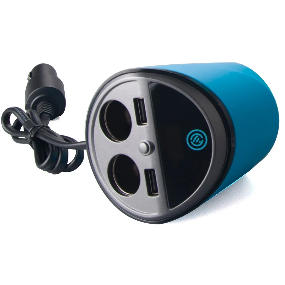 12-24 В 3.1A выход USB Автомобильное зарядное устройство с дисплеем напряжения тока Быстрая зарядка Автомобильный держатель для чашки розетка для автомобильного прикуривателя адаптер