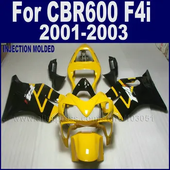 

Motorcycle Injection molding fairings kit for Honda 2001 2002 2003 CBR 600 F4i cbr600f4i 01 02 03 ABS hulls plastic yellow black