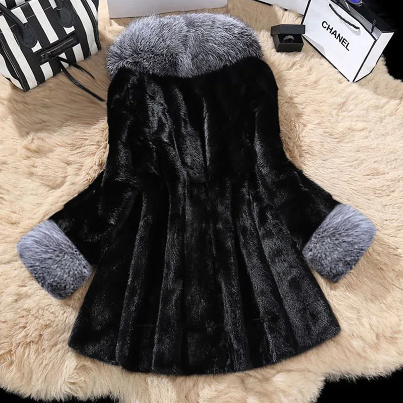 Fur Coat Women New Winter Faux Fur Coat Mink Medium Long Jackets Female Thick Warm Artificial Fox Luxury Fur Coats Plus Size 4XL Fur Coat Women New Winter Faux Fur Coat Mink Medium Long Jackets Female Thick Warm Artificial Fox Luxury Fur Coats Plus Size 4XL