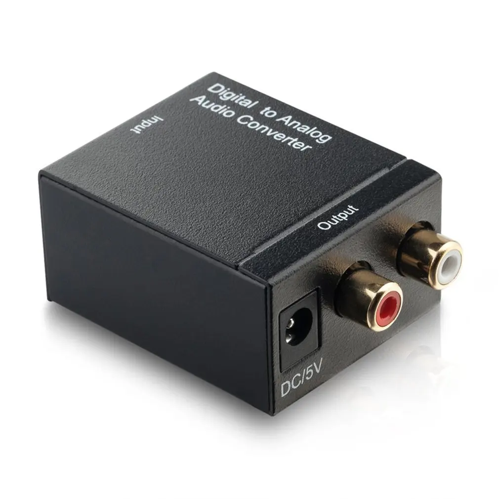 

Digital Optical Coax to Analog RCA Audio Converter Adapter With Fiber Cable