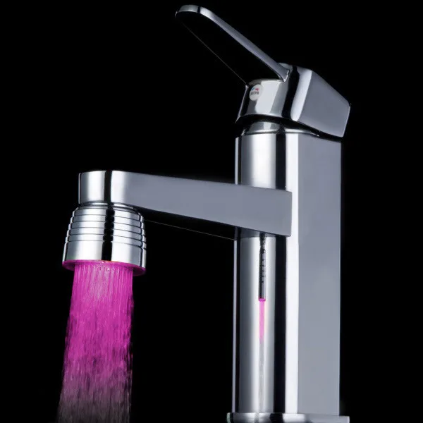 Glow LED Light Water saving shower head Stream Faucet Tap 6