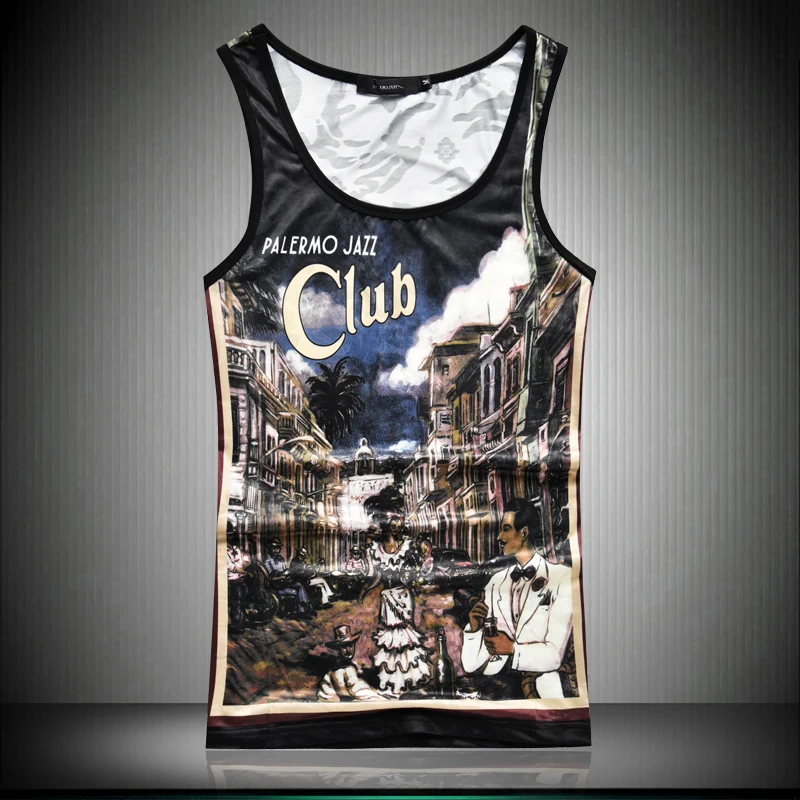 

Design Pattern Tank Tops Men Bodybuilding Stringer 2019 Summer Gyms Stringer Shirt Fitness Tank Top Men Gyms Clothing M-7XL