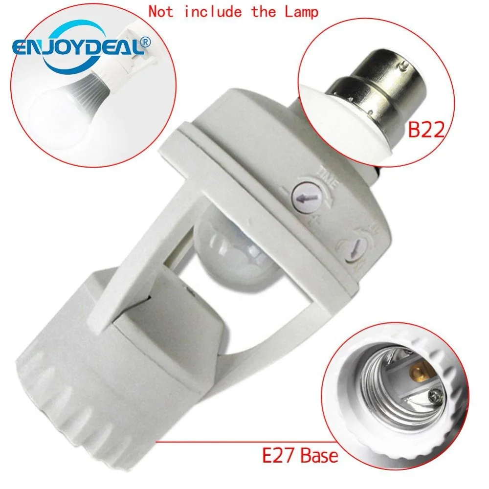 AC 100220V PIR Infrared Human Motion Sensor LED Lamp Screw Light Bulb