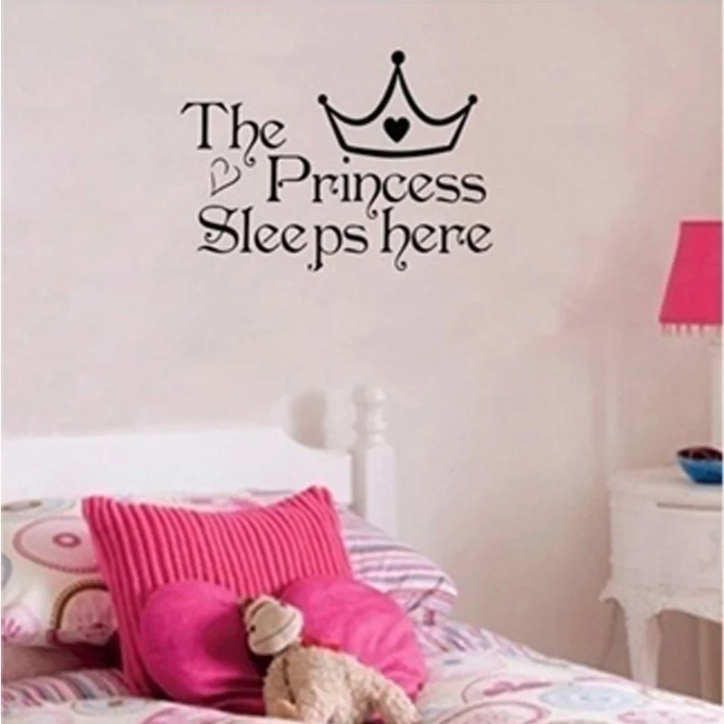 Words Bedroom Decoration Girls personalised princess name wall art Décor