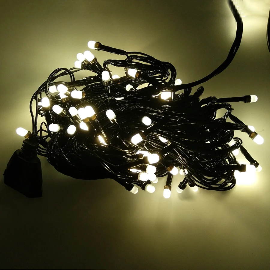 Thrisdar 10 м 80 светодиодный Сказочный светильник с черной проволокой для улицы, праздника, свадьбы, Рождества, светодиодный гирляндовый светильник, AC 220 В, штепсельная вилка европейского стандарта