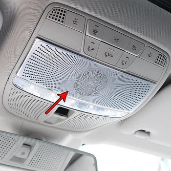 

304 Stainless Steel Car Accessories Roof Reading Lamp Light Cover Trim Decoration Frame For Mercedes Benz E Class W213 2016-2019