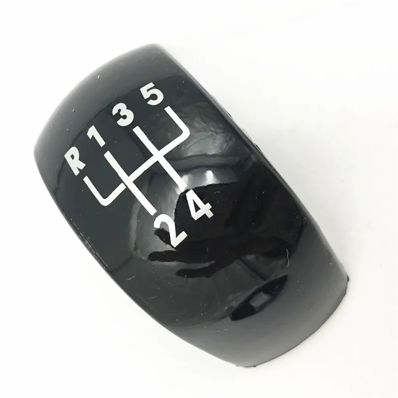 5/6 Speed Chrome Black Cap Gear Shift Knob Emblem Badge Cover Lever Stick Pen For Skoda Octavia MK2 II(04-08), II FL(08-11 - Название цвета: Black 5 Speed