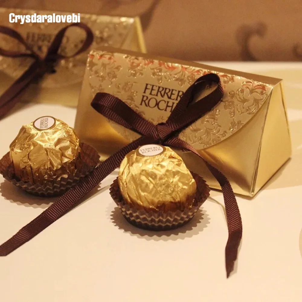 20/50/100 шт. свадебной и подарки Baby Shower Бумага коробка конфет Ferrero Rocher коробки, свадебные сувениры приятные подарки сумки домашних животных