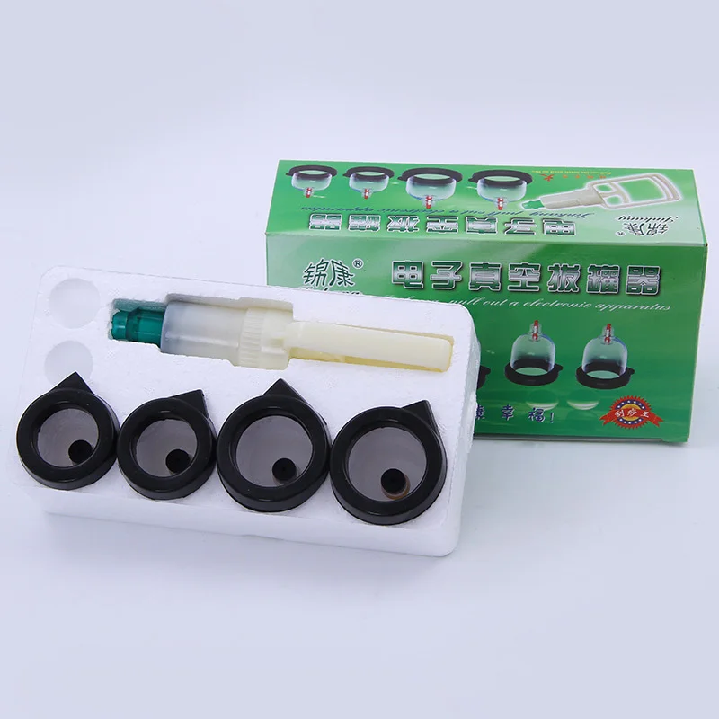 4 Cups Chinese Magnetic Massage Jars Cupping Suction Cup Acupuncture Massager Therapy Thicken Massage Vacuum Cans Vacuum Cupping-4