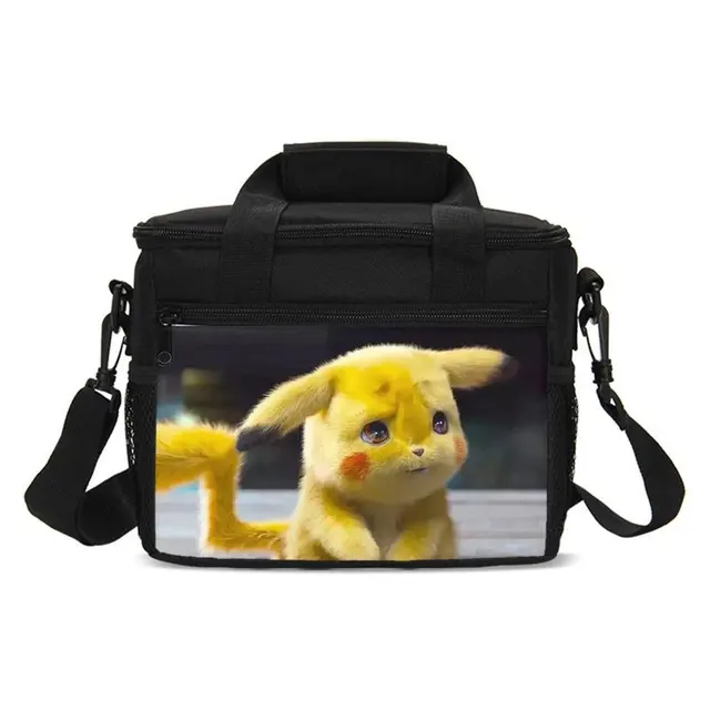 Small Lunch Bag For Boys Girls Ice Bag Cute Detective Pikachu Prints
