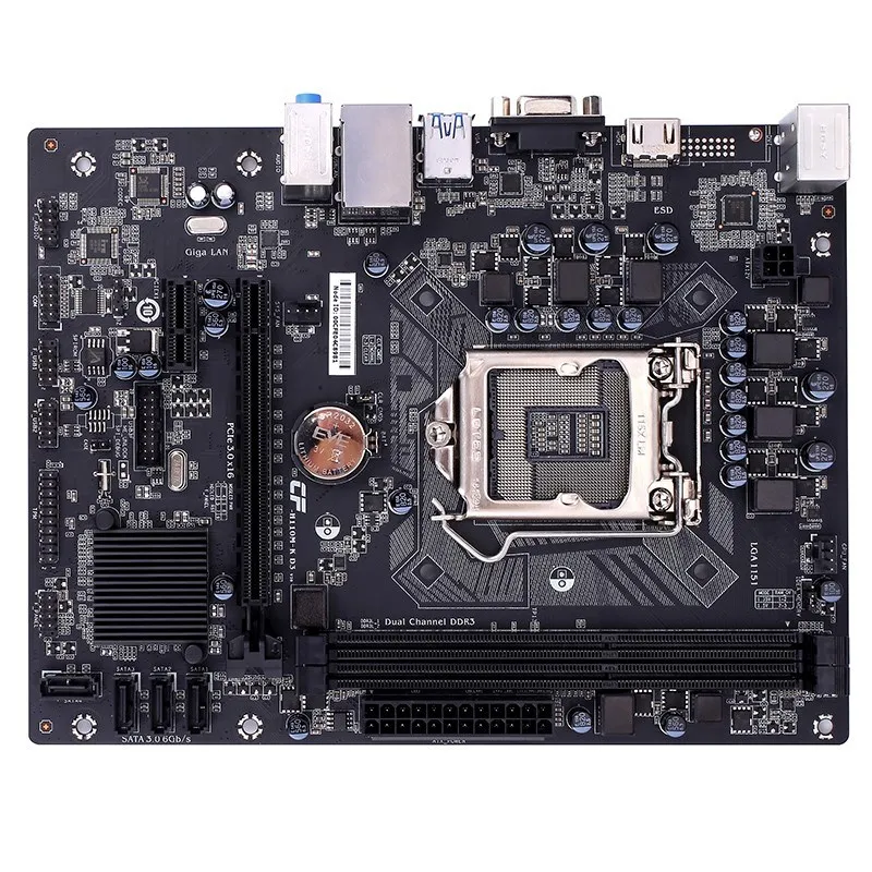 

COLORFUL C.H110M-K D3 EVO V20 Motherboard H110 mATX Intel LGA1151 PCI Express 3.0X16 DDR3 1333/1600MHz DIMM for PC Desktop