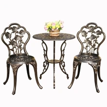 Balcony yard cast aluminum tables and chairs outdoor leisure tables and chairs combination courtyard garden chair table set creative wicker chair ourdoor rattan desk table chairs balcony outdoor furniture combination leisure chairs coffee table set