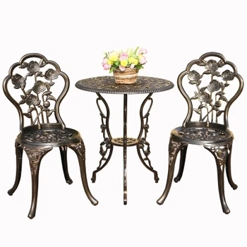 Balcony yard cast aluminum tables and chairs outdoor leisure tables and chairs combination courtyard garden chair table set