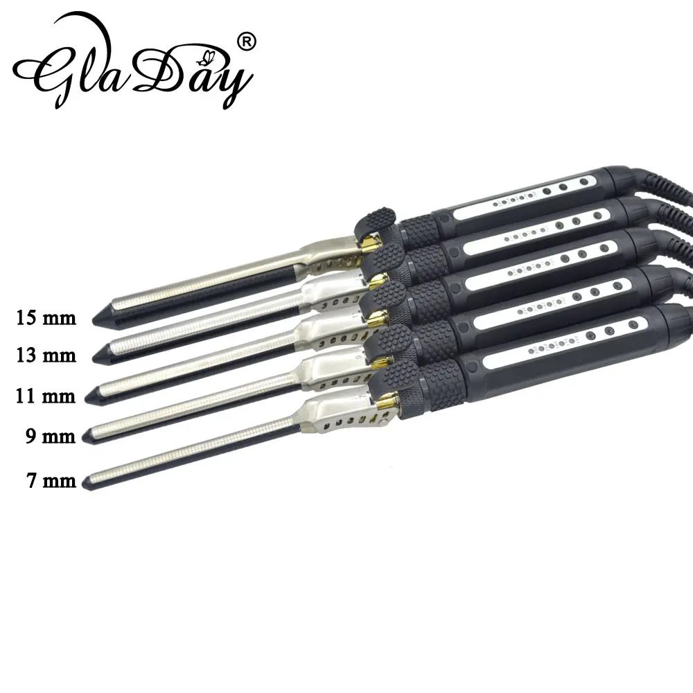 Hair Curler Hair Iron 7mm Ceramic Rotating 360 Degree