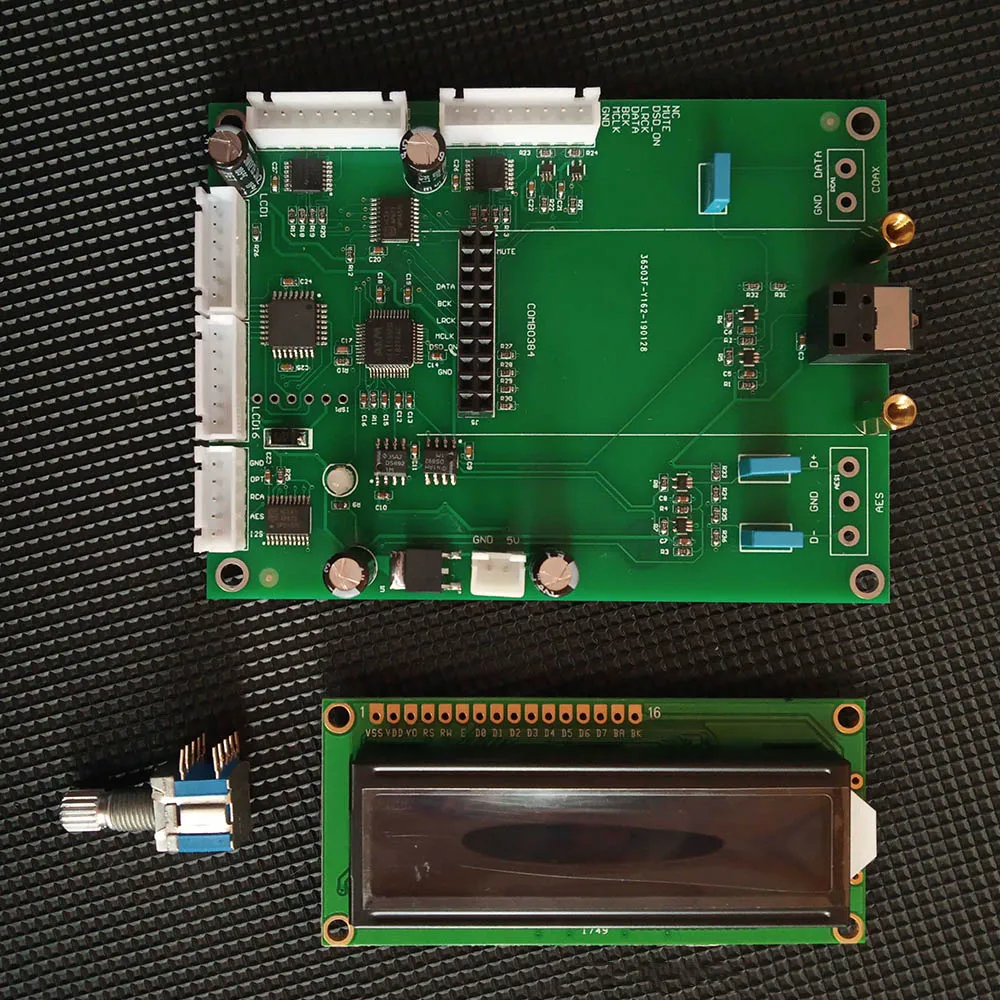 

Ak4118 Digital Receiver Board With 1602 LCD Screen Coaxial Fiber AES Italian Xmos Input Excluding Italian Interface Card