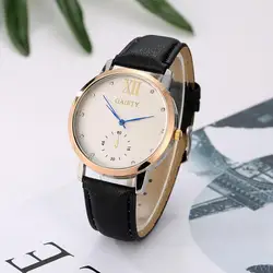 Простой дизайн модные женские часы женский часы Дамы Vogue кожаный ремешок наручные часы женские стальные циферблат Кварцевые часы # ju