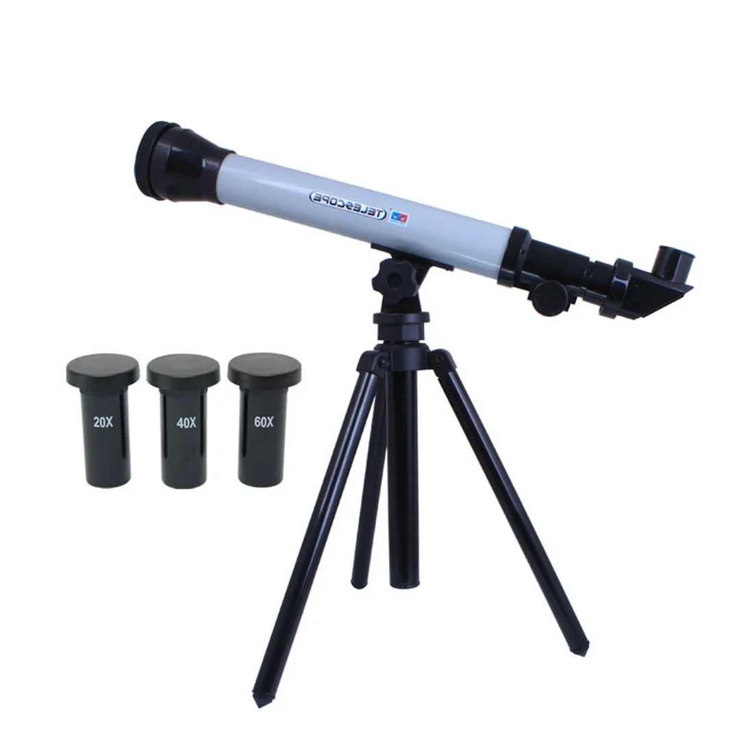 20/40/60*30mm Small Astronomical Telescope Set Educational Toy for Children Science Toy Learning Toys For Children- Color Random