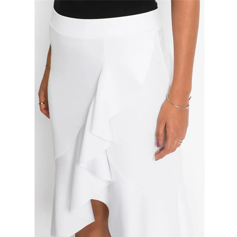 HOT sell Fashion 2018 Summer style skirts womens Irregular Lotus Leaf Skirt Ladies Casual Knee Length skirt Femme Saia Y05#N (4)