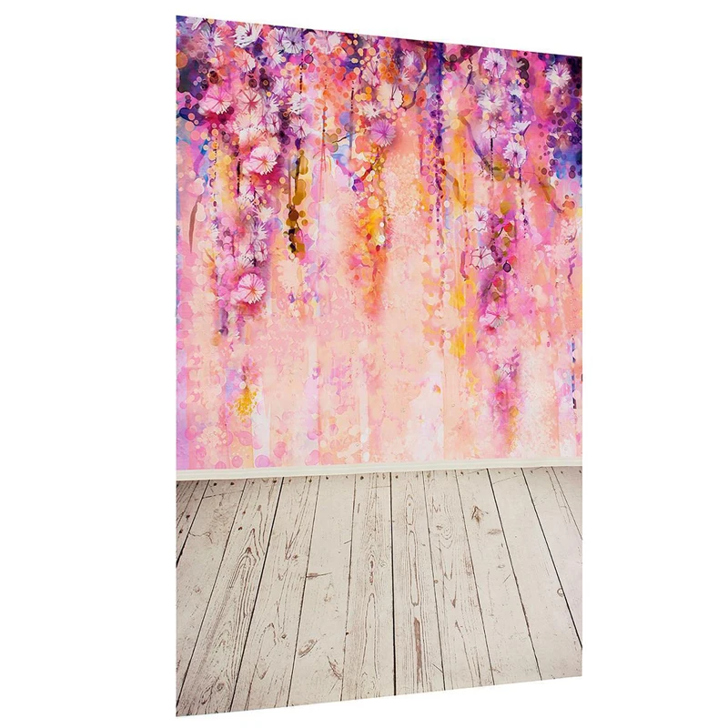 Onsale 1pc Purple Tree Photography Backdrop Raw Silk Cloth Flower Wall Poster DIY Kids Background 900x600mm Mayitr