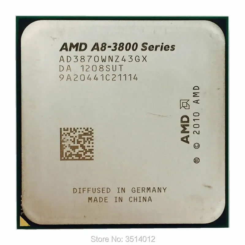 AMD A8 Series 3870 K 3 0 ГГц четырехъядерный процессор AD3870WNZ43GX разъем FM1|socket fm1|cpu processorprocessor
