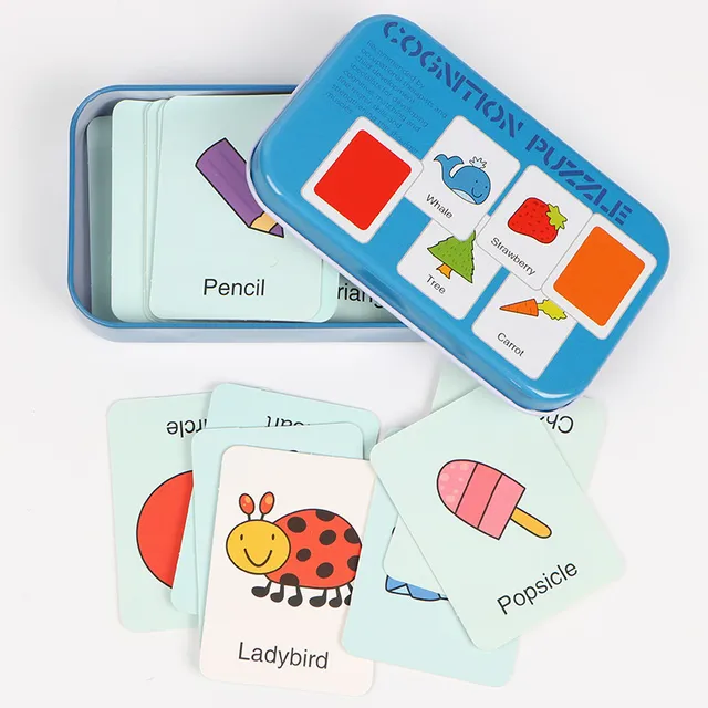認知カード学ぶ英単語パズルおもちゃ子供知育玩具赤ちゃん識字ゲーム学習カード動物グラフィックス色 Aliexpress おもちゃ ホビー