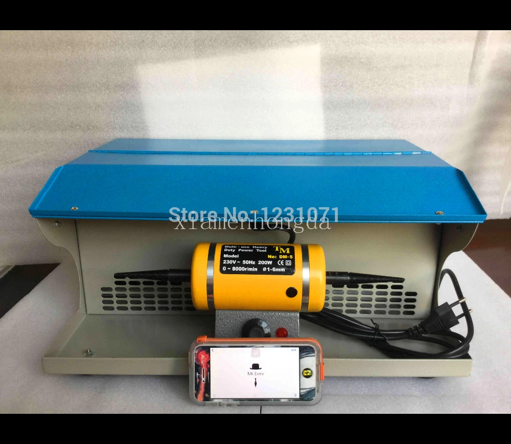  Outils de bijouterie Mini polisseuse à talbe moteur de meulage avec dépoussiéreur polissage machine