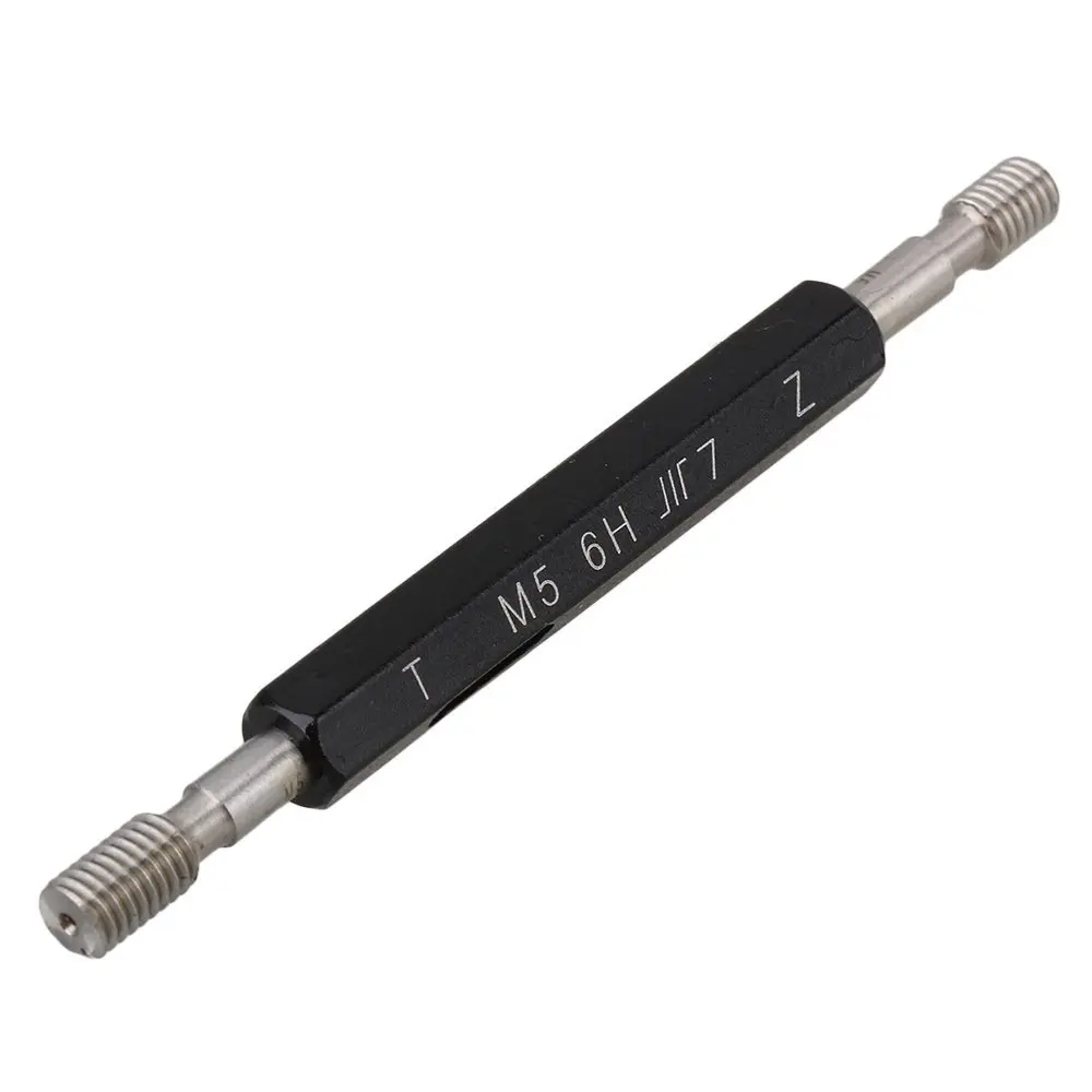 M5 x 0.8mm Metric 6H Steel Double End Hex Handle Thread Plug Gage Gauge