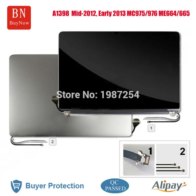 Для 15 &quotMacBook Pro полный Retina Дисплей сборки привело ЖК дисплей Экран A1398 MC975 MC976|led lcd