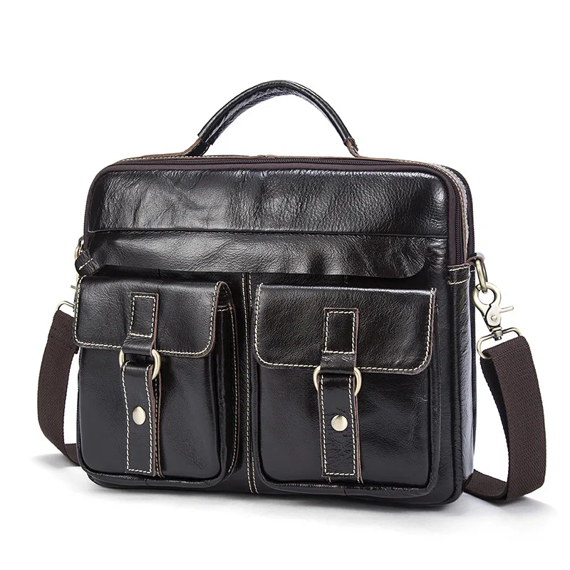

2018 Genuine leather Men Bag Handbags Briefcases Shoulder Bags Laptop Tote bag men Crossbody Messenger Bags Handbags designer