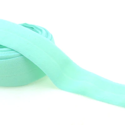 Высокое качество 1 ''(25 мм) завязка для волос foe лента складывается над эластичными ленточки для волос Твердые головные уборы ручной работы DIY украшения ремесла - Цвет: blue 106