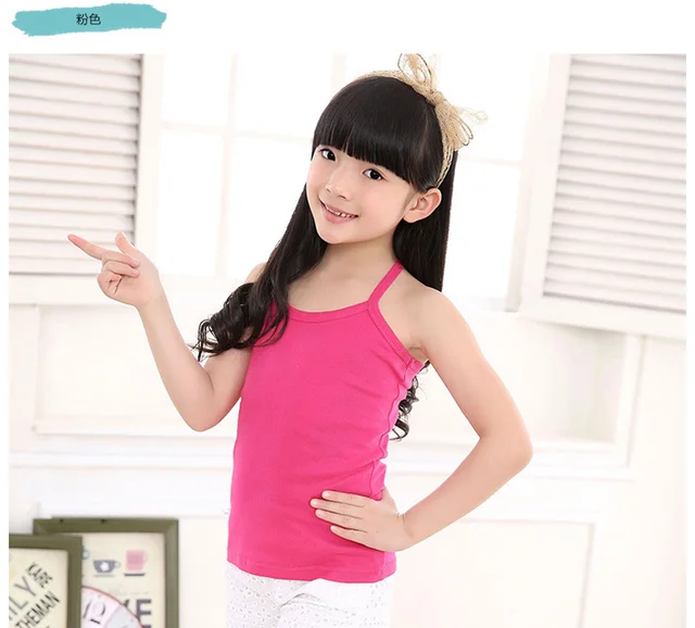 baby girl camisoles tanks kids cotton casual vest toddler girls Halter