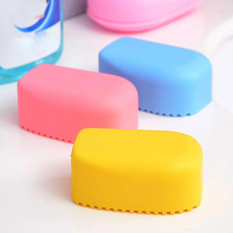 Силиконовая щетка для чистки ручная уплотненная силиконовая щетка для белья мини-стиральная доска мочалка пластиковая труба конфетного цвета