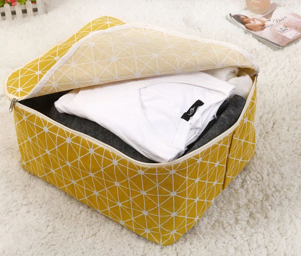 New Waterproof Breathable Cotton Clothes Storage Bag Impermeabile Folding Portable Organizer Bags For Clothes Travel (8)