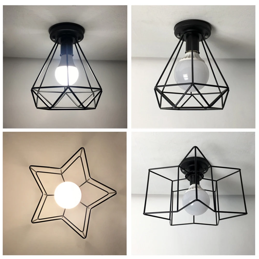 Винтажные кованые потолочные светильники Lustre светодиодные чердак железная