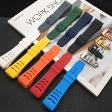 Высокое качество импортный природа красочный силиконовый резиновый 20 мм ремешок для часов Рихарда Милле ремешок Бабочка Пряжка