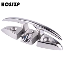 5/6 inch Flip Up Cleat 316 Stainless Steel Marine Folding Pull up Cleat Deck Mount Line Rope Cleat for Ship Yacht Boat 155x52mm