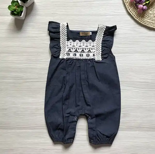 girls denim playsuit