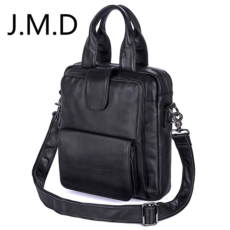 

J.M.D 2018 New Arrival 100% Genuine Leather Messenger Bag Genuine Leather Men Double Handle Handbags Shoulder Bag 7266