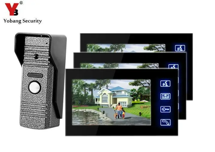 

Yobang Security Yobang Security Yobang Security 7" touch Color Video Door Phone Intercom Doorbell Home Security Camera Monitor