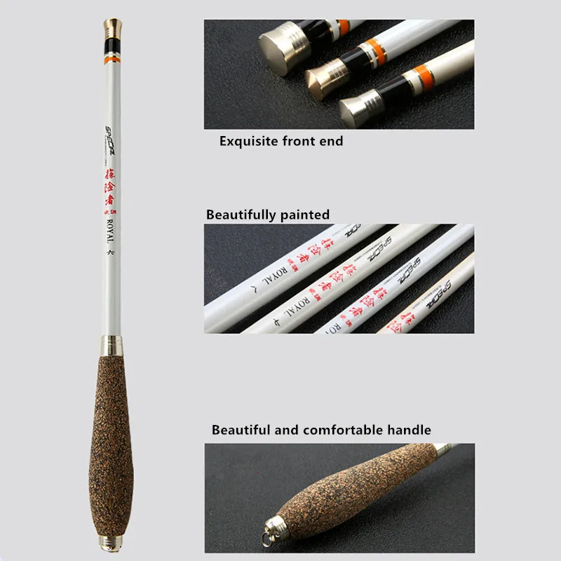 Ultra-short stream rod hand pole fishing rod super light hard carbon 19 tune adjustable portable fishing pole short section pole